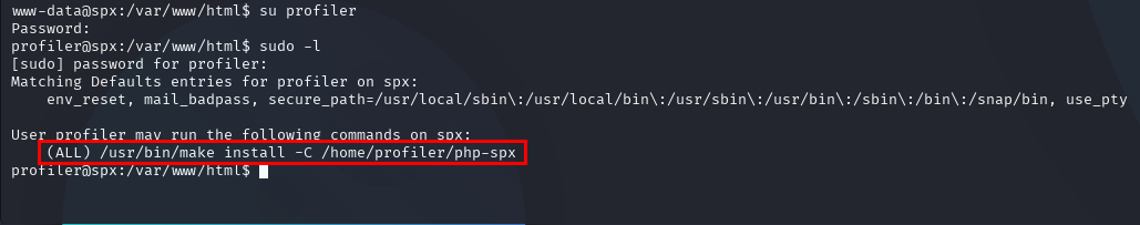 profiler sudo privileges